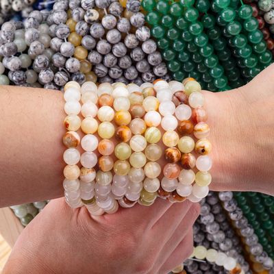8mm Afghan Jade đá quý đinh kim cương để làm đồ trang sức