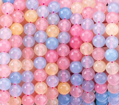4/6/8/10/12mm Natural Pink Morganite Gemstone Beads hỗ trợ tùy chỉnh