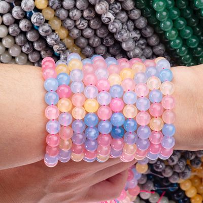 4/6/8/10/12mm Natural Pink Morganite Gemstone Beads hỗ trợ tùy chỉnh