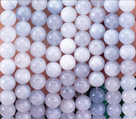 Đá bán quý ánh sáng Aquamarine lỏng Bead Strands thiên nhiên tinh thể đá quý để làm đồ trang sức DIY
