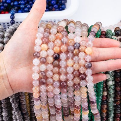 Violet Stone Loose Bead Strands 4mm Semi Precious Beads cho đồ trang sức bữa tiệc