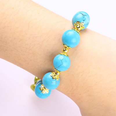 12mm Blue Turquoise Crystal Bracelet Bánh đeo vòng đeo vòng đeo vòng đeo vòng đeo vòng đeo vòng đeo tay