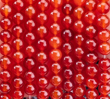 Red Agate 8mm Natural Carnelian Gemstone Round Beads Cho đồ trang sức bữa tiệc