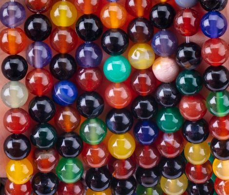 Năng lượng chữa bệnh tự nhiên Hoa Agate hạt để làm đồ trang sức