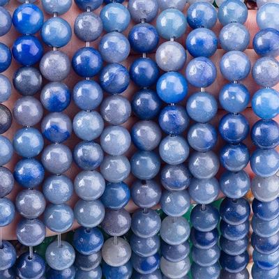 8mm màu xanh Aventurine đá quý hạt chữa bệnh đá tinh thể hạt làm đồ trang sức
