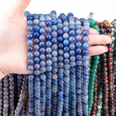 8mm màu xanh Aventurine đá quý hạt chữa bệnh đá tinh thể hạt làm đồ trang sức
