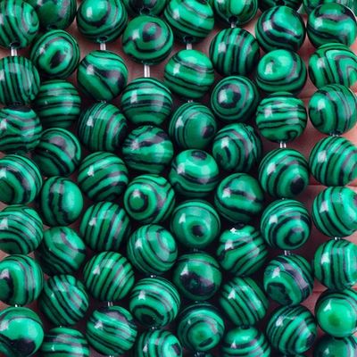8mm Malachite đá quý đinh kim cương để làm đồ trang sức