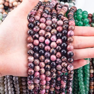 8mm Đen Dải Rhodocrosite Ngọc Bích Ngọc Bích Ngọc Bích Ngọc Ngọc Ngọc Ngọc Ngọc