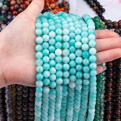 8MM Tianhe Stone Crystal Round Bulk Bead Cho đồ trang sức DIY Làm vòng tai và vòng cổ