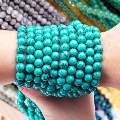 8MM Green Turquoise Bulk Beads Strands For Jewelry Making Bracelet Necklace Earring Vòng đeo cổ