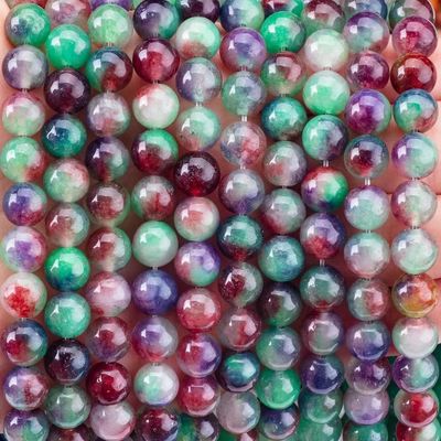 Hoa màu xanh lá cây đậm hơn Agate đá tinh thể mịn lỏng hạt cho đồ trang sức làm bằng tay hạt