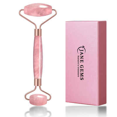 Crystal Stone Rose Quartz Jade Roller Cho Điều trị Mặt / Loại bỏ Bệnh Phổi