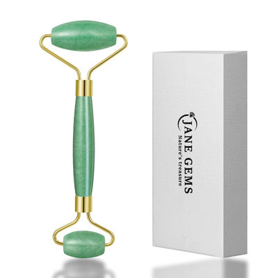 Xoa bóp khuôn mặt 100% màu xanh lá cây tinh thể tự nhiên Aventurine Face Jade Roller
