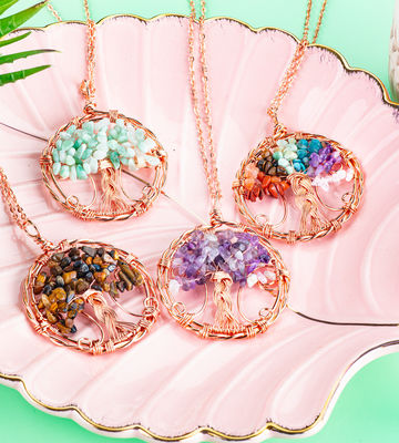 Unisex Chakra đá quý vòng tay Chakra cây dây chuyền chấp nhận logo tùy chỉnh