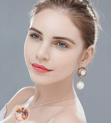 2.6*2.2inch/6.6*5.2cm Chakra đá quý vòng cổ giải phóng lo lắng