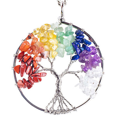Thiền tâm linh Cây đời Chakra chữa bệnh Đá cổ đồ trang