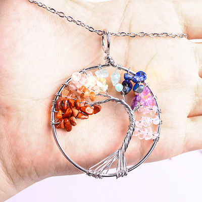 Thiền tâm linh Cây đời Chakra chữa bệnh Đá cổ đồ trang