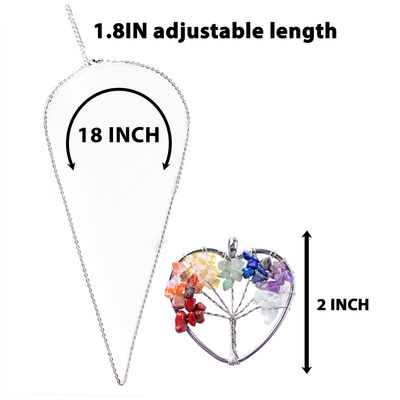 5*5cm Tree Of Life Necklace With Chakra Stones Anh dây chuyền