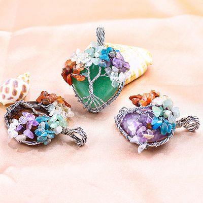 Đá quý 7 Chakra Tree Of Life Đeo cổ