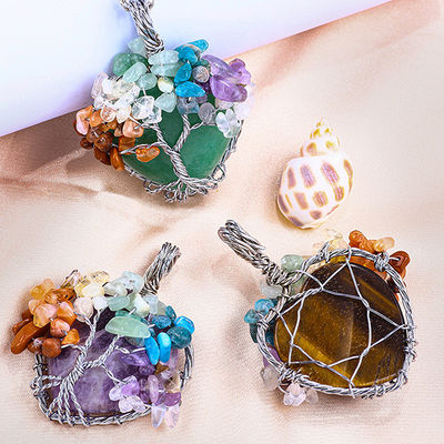 Đá quý 7 Chakra Tree Of Life Đeo cổ