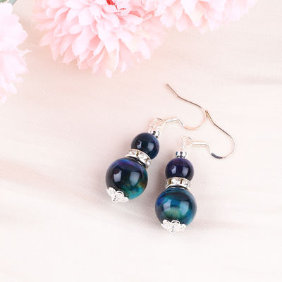 Tay làm Crystal Stone Băng tai Rainbow Tiger's Eye đá quý đeo đeo đeo tai