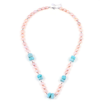 6mm Bead nước ngọt Ngọc trai vòng cổ đồ trang sức chữa bệnh năng lượng