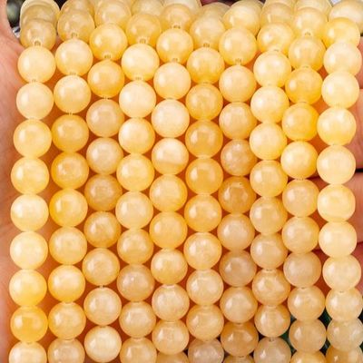 8mm nhẹ hơn mật ong ngọc bích đá quý trị liệu đá tinh thể hạt cho đồ trang sức làm