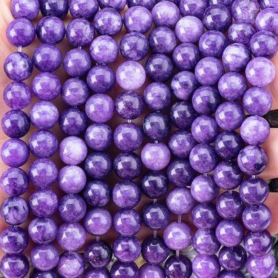 8mm Chất lượng cao Xanh Violet Galaxy Agate Ngọc trai Ngọc đá trị liệu Ngọc đá tinh thể để làm đồ trang sức
