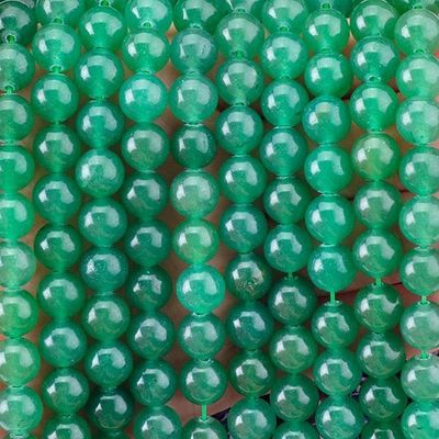 8mm Green Aventurine đá quý hạt đúc chữa bệnh đá tinh thể hạt đúc làm đồ trang sức