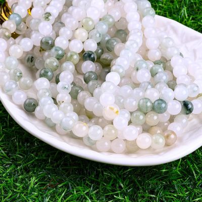 TianShan Emerald Green Round Bead Natural Crystal Gemstone Bead Size khác nhau Loose Bead Strands để làm đồ trang sức DIY