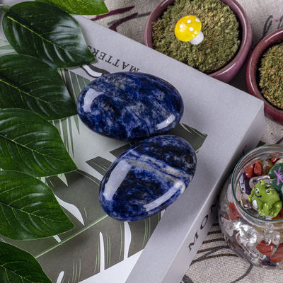 Sodalite tự nhiên được đánh bóng đá cọ Sodalite đá quý túi Sodalite đá lo lắng Sodalite để giảm căng thẳng Trang trí nhà