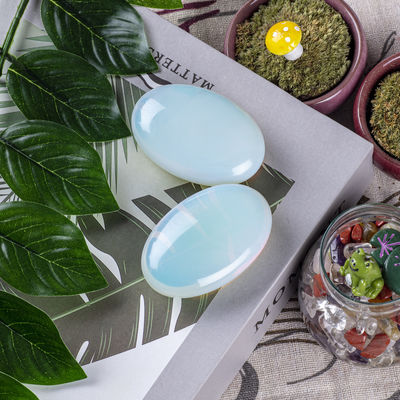 Natural Opal Palm Stone Healing Polished Pocket Opal Rock Stones Oval Worry Stone Giải phóng lo lắng