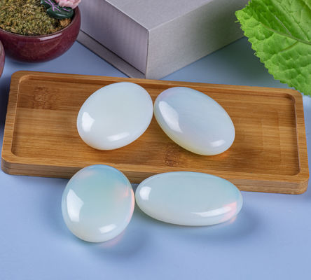 Natural Opal Palm Stone Healing Polished Pocket Opal Rock Stones Oval Worry Stone Giải phóng lo lắng