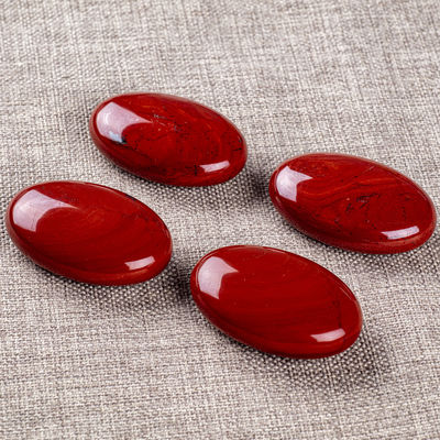 Natural Red Jasper Palm Stone Healing Polished Pocket Red Jasper Rock Stones Đá lo lắng bất thường Giảm lo lắng