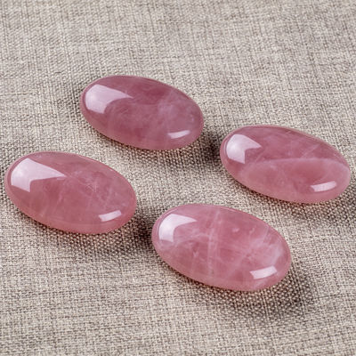 Natural Rose Quartz Palm Stone Healing Polished Pocket Rose Quartz Rock Stones Đá lo lắng Giảm lo lắng