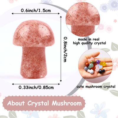 0.8 inch / 20mm đá quý hình nấm tinh thể cho đồ trang sức DIY