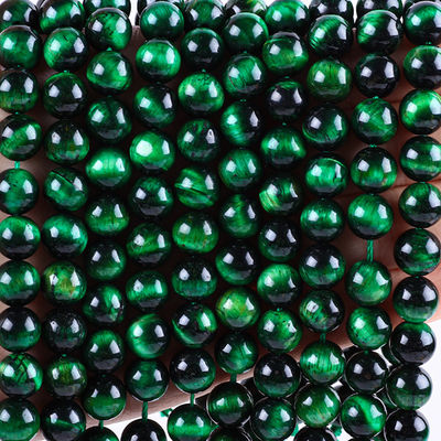 8mm Green Tiger's Eye đá quý chữa bệnh đá tinh thể hạt cho đồ trang sức làm