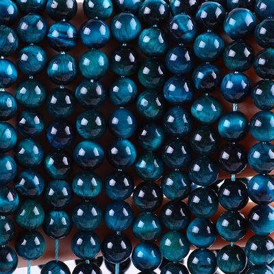 8mm Lake Blue Tiger's Eye đá quý chữa bệnh đá tinh thể hạt để làm đồ trang sức
