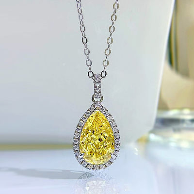 Đá vàng trang trí nước giọt dây chuyền vòng cổ thời trang kim cương Zircon