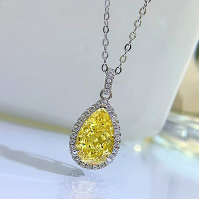 Đá vàng trang trí nước giọt dây chuyền vòng cổ thời trang kim cương Zircon