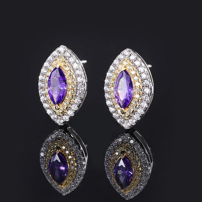 Marquise Shape Exclusive Craftsmanship Bàn tai Đá quý Zircon Đồ trang sức cưới