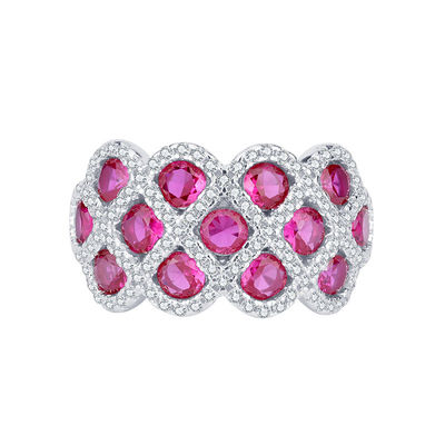Zircon 925 Sterling Silver Gem Nhẫn đính hôn Hình hoa