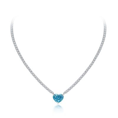 Cái vòng cổ bằng đá quý màu bạc 925