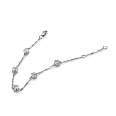 Đeo đeo tay kim cương 925 Sterling Silver Moissanite
