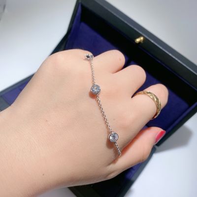 Đeo đeo tay kim cương 925 Sterling Silver Moissanite