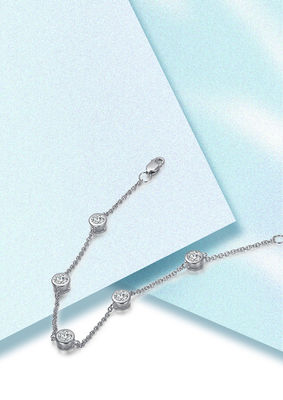 Đeo đeo tay kim cương 925 Sterling Silver Moissanite