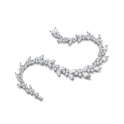 18K vàng lúa mì tai Moissanite vòng tay quần vợt cho đính hôn