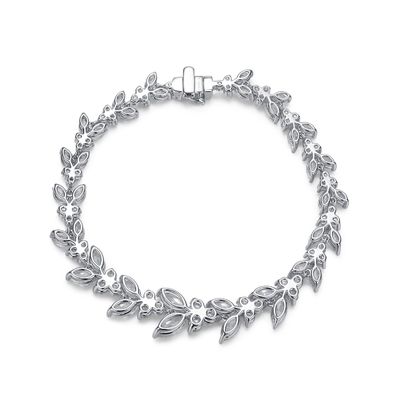 18K vàng lúa mì tai Moissanite vòng tay quần vợt cho đính hôn
