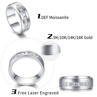 Nhẫn đính hôn kim cương 18k vàng Moissanite