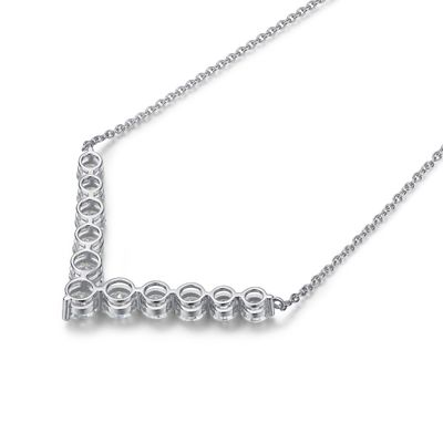 18k vàng Moissanite kim cương nụ cười cổ dây chuyền cho quà tặng